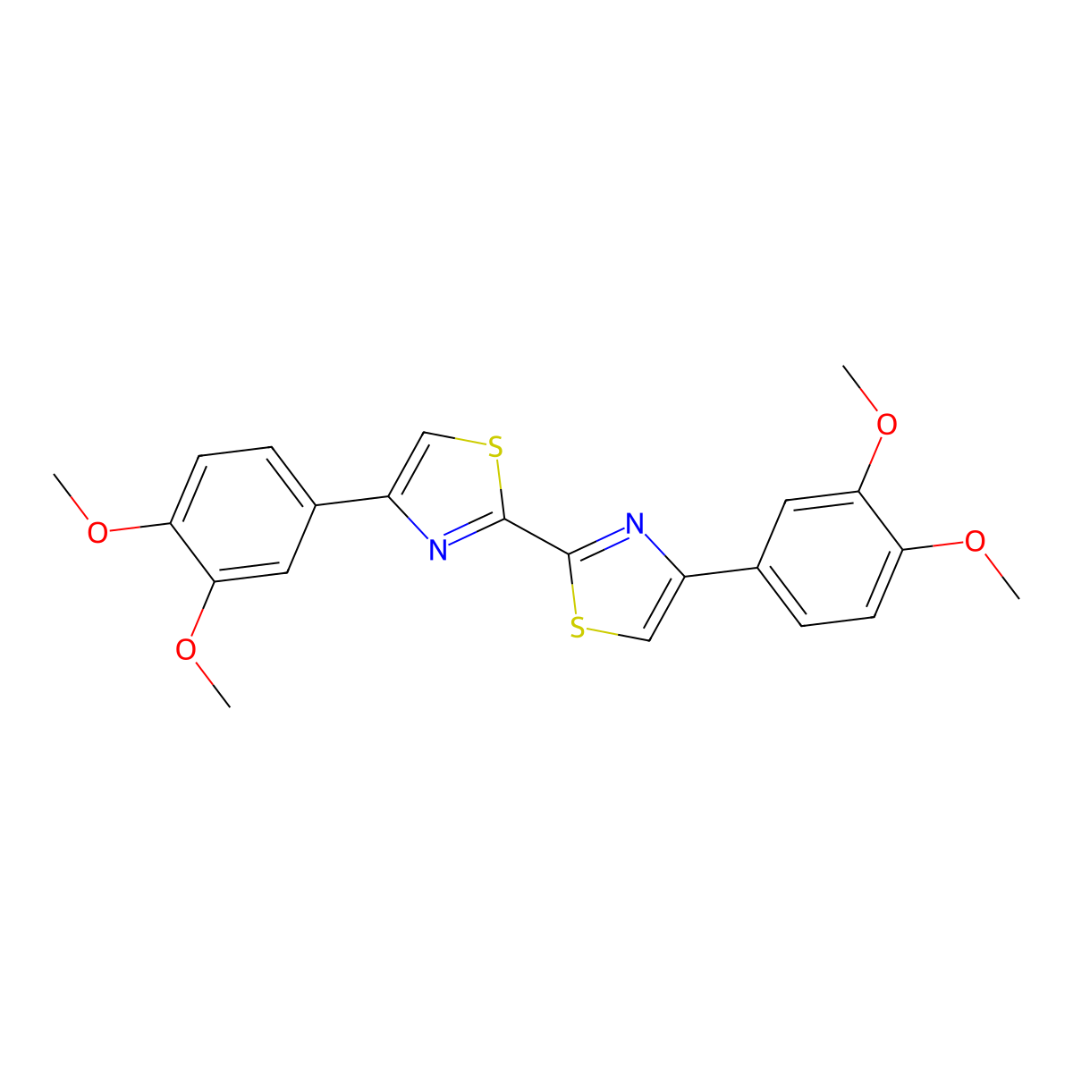 4-(3,4-Dimethoxyphenyl)-2-[4-(3,4-dimethoxyphenyl)-1,3-thiazol-2-yl]-1,3-thiazole molecular structure, CAS 374601-87-3