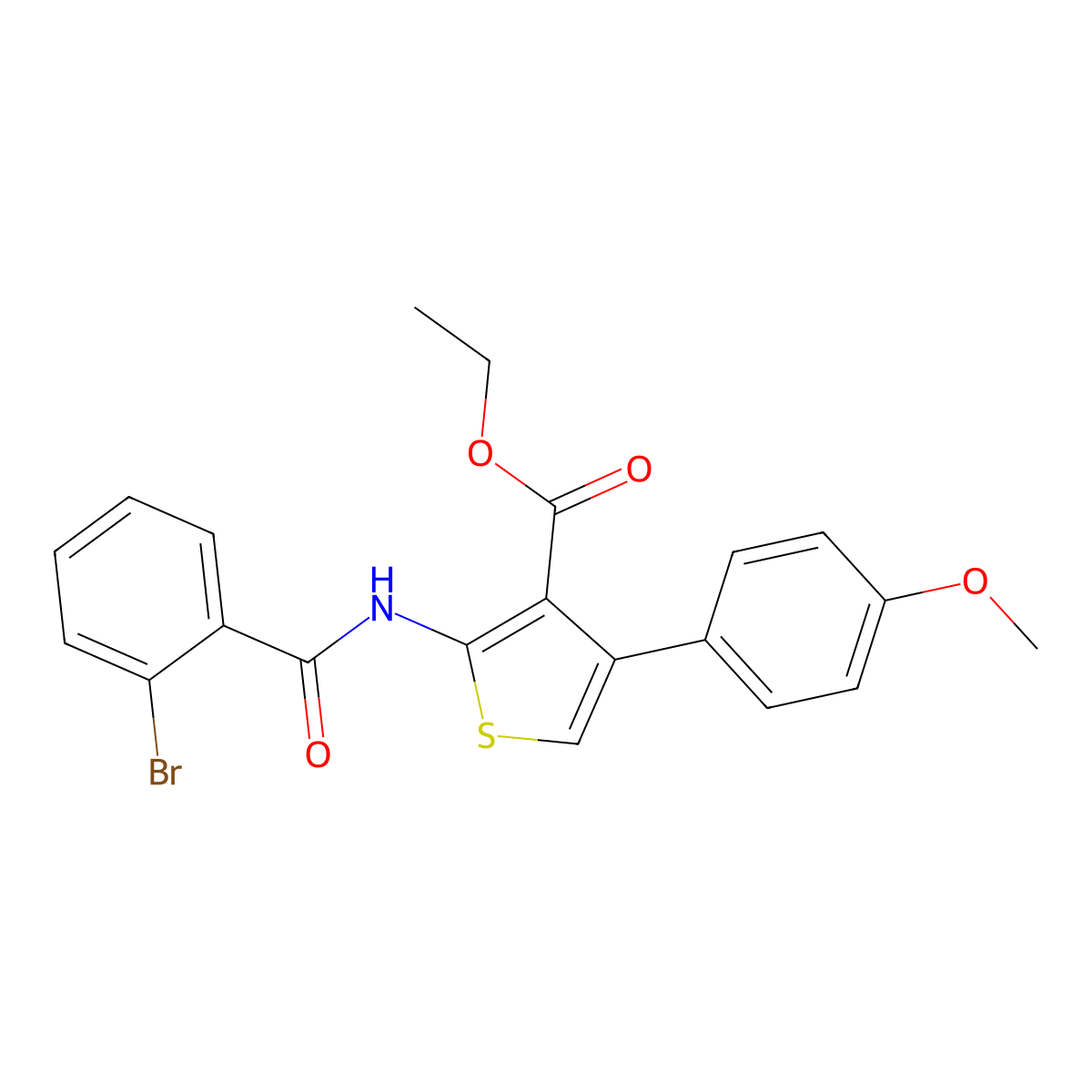 Ethyl 2-(2-bromobenzamido)-4-(4-methoxyphenyl)thiophene-3-carboxylate molecular structure, CAS 374602-10-5