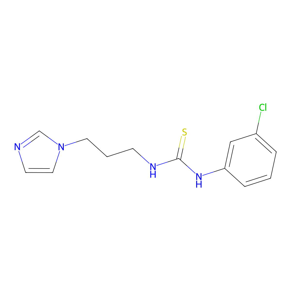 1-(3-Chlorophenyl)-3-(3-imidazol-1-ylpropyl)thiourea molecular structure, CAS 374602-28-5