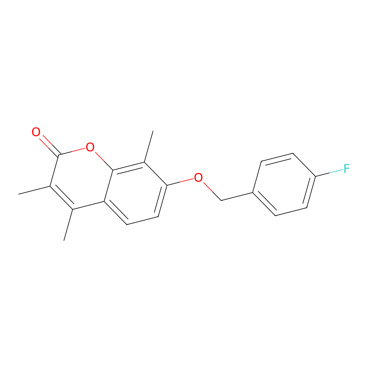 7-[(4-Fluorophenyl)methoxy]-3,4,8-trimethylchromen-2-one molecular structure, CAS 374611-29-7