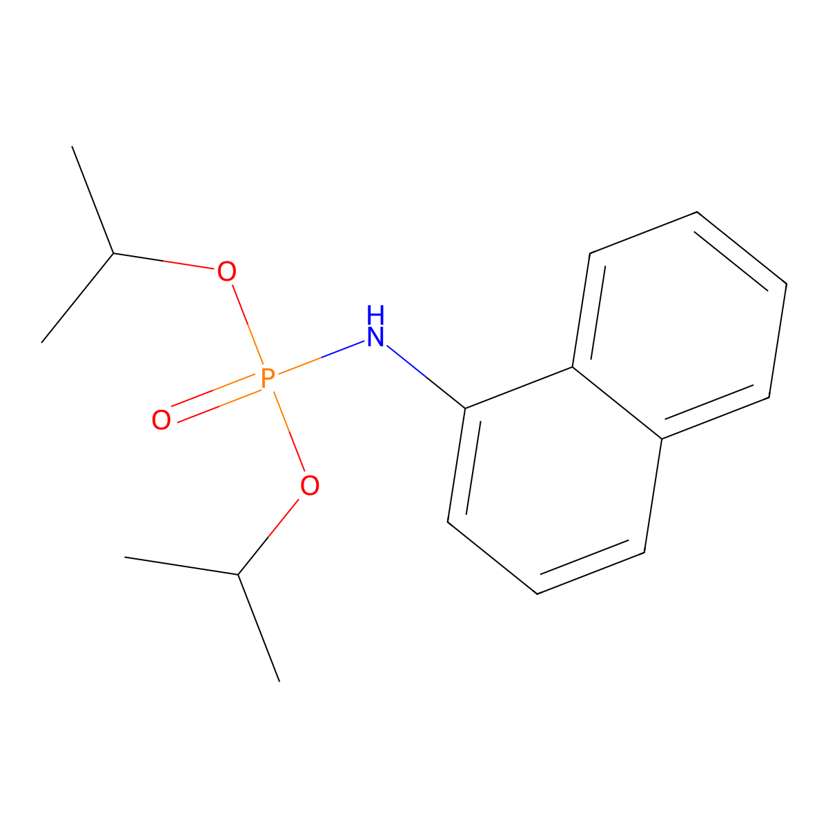 N-di(propan-2-yloxy)phosphorylnaphthalen-1-amine molecular structure, CAS 374612-70-1