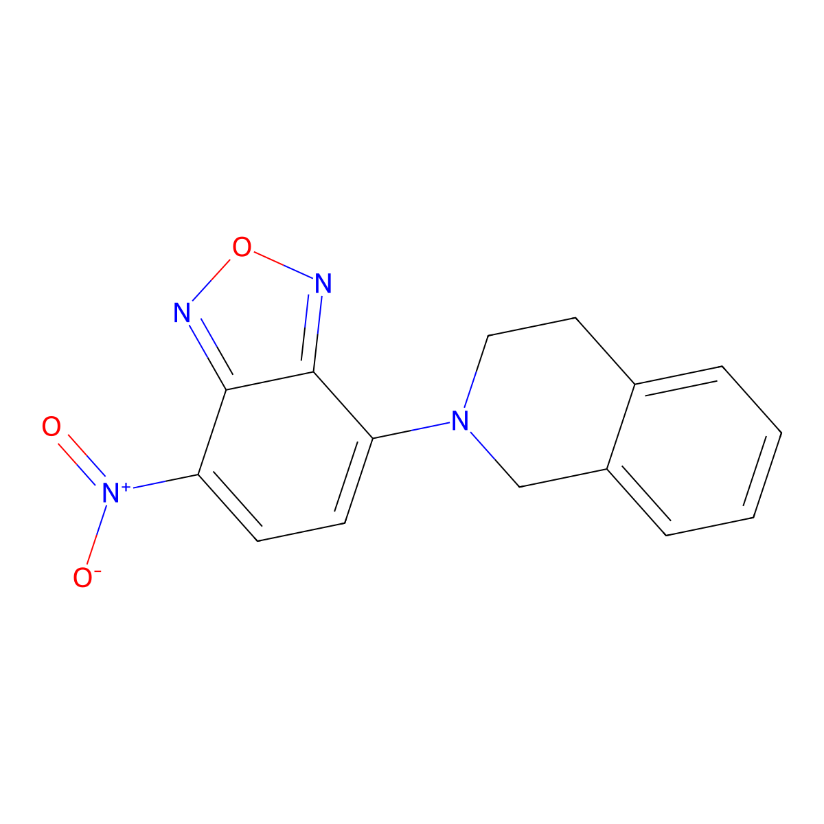 7-(3,4-dihydro-1H-isoquinolin-2-yl)-4-nitro-2,1,3-benzoxadiazole molecular structure, CAS 374613-50-0