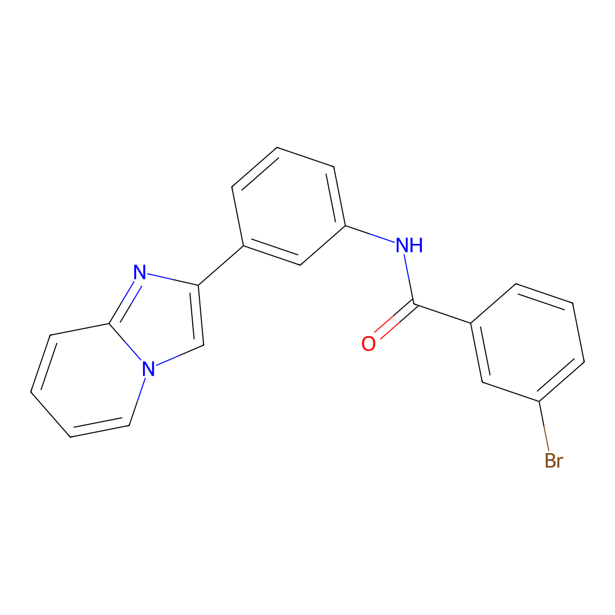3-bromo-N-(3-imidazo[1,2-a]pyridin-2-ylphenyl)benzamide molecular structure, CAS 374615-93-7