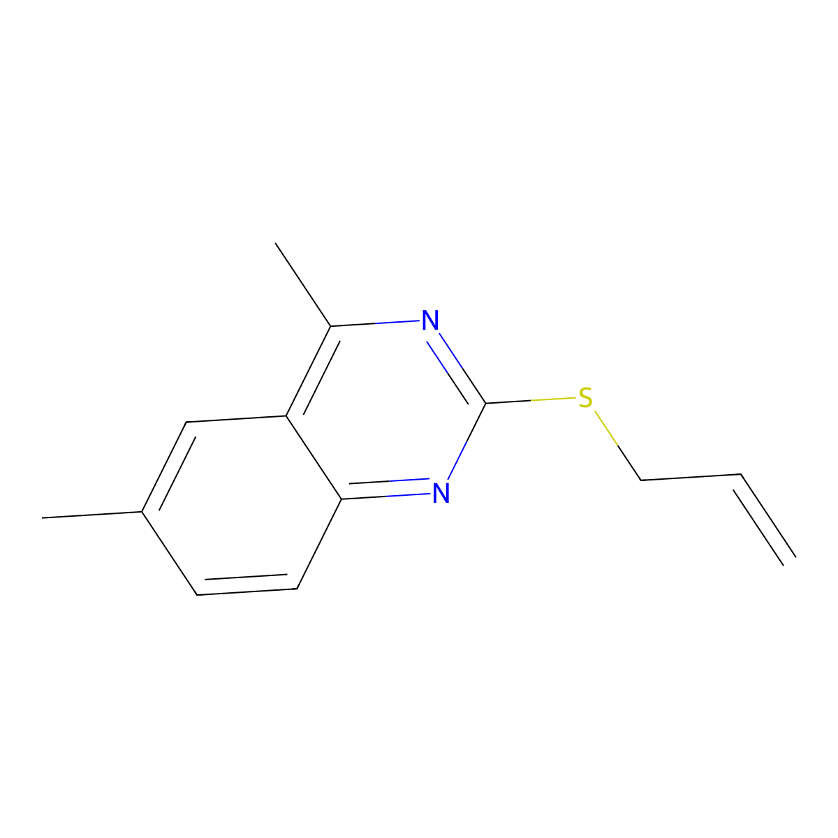 2-(Allylsulfanyl)-4,6-dimethylquinazoline molecular structure, CAS 374616-66-7