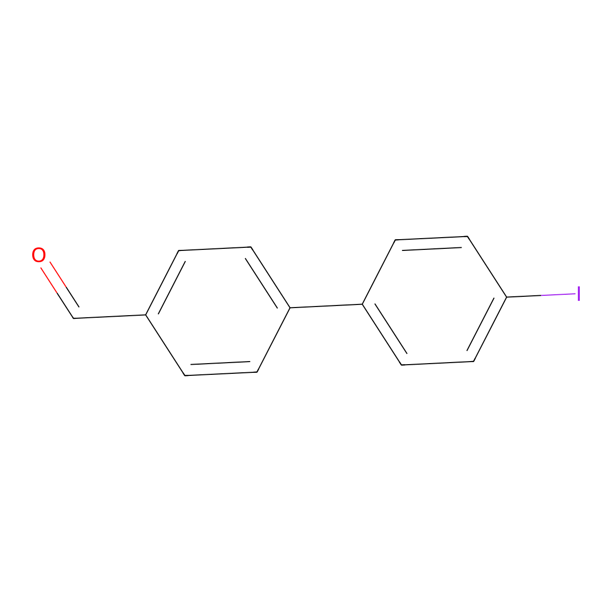 4'-Iodo-biphenyl-4-carboxaldehyde molecular structure, CAS 374625-51-1