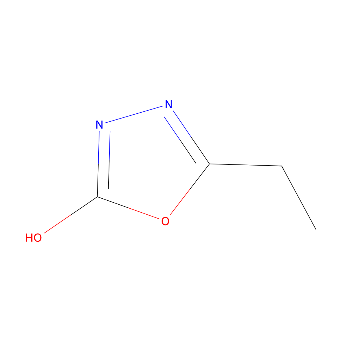 5-Ethyl-1,3,4-oxadiazol-2-ol molecular structure, CAS 37463-36-8
