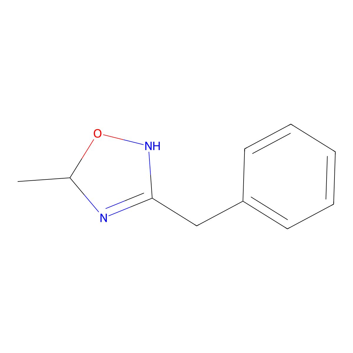 3-Benzyl-5-methyl-4,5-dihydro-1,2,4-oxadiazole molecular structure, CAS 37463-46-0
