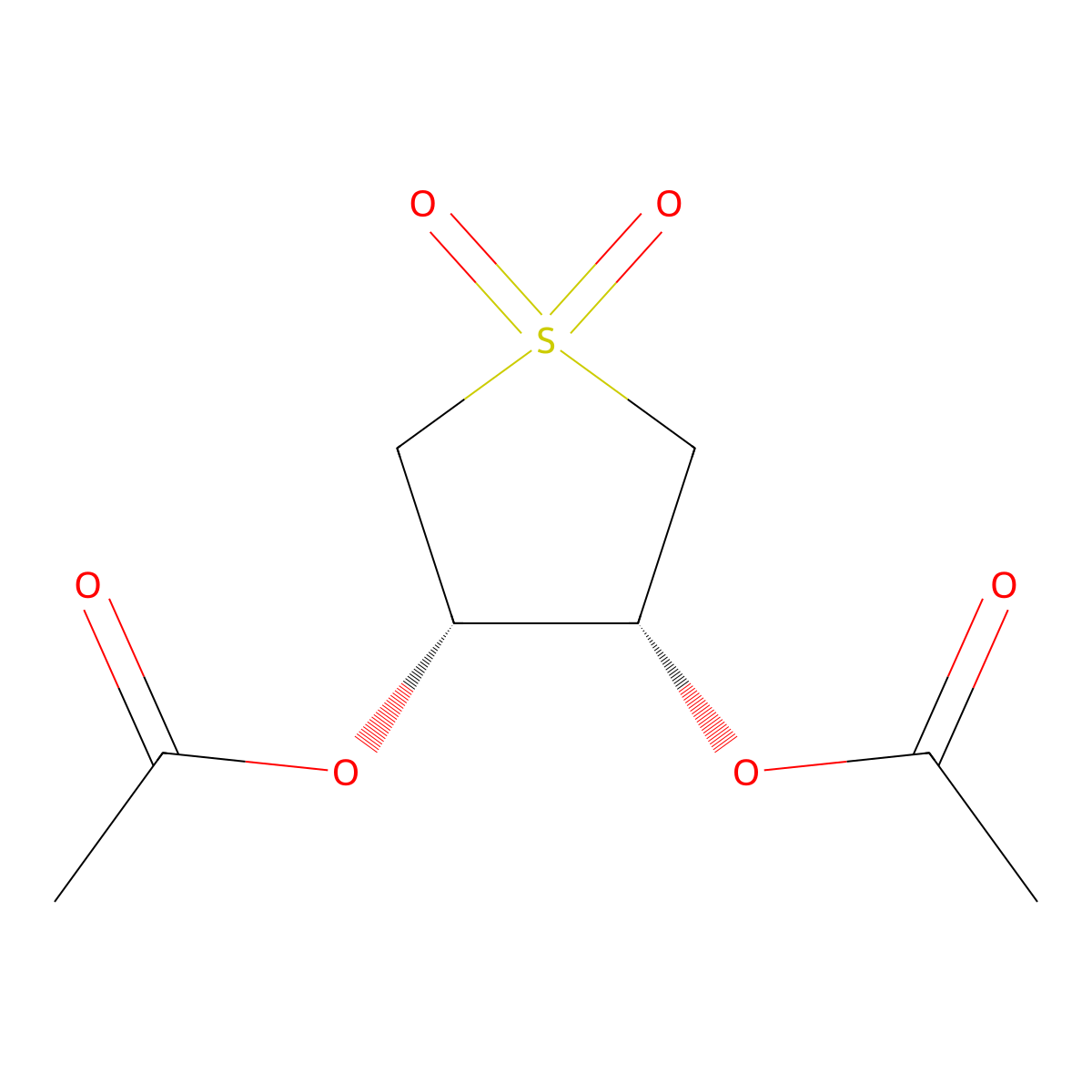 (3R,4S)-1,1-dioxidotetrahydrothiene-3,4-diyl diacetate molecular structure, CAS 37463-76-6