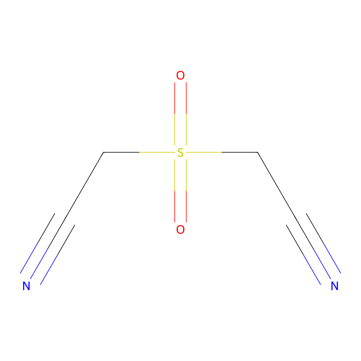 Sulphonyl diacetonitrile molecular structure, CAS 37463-94-8