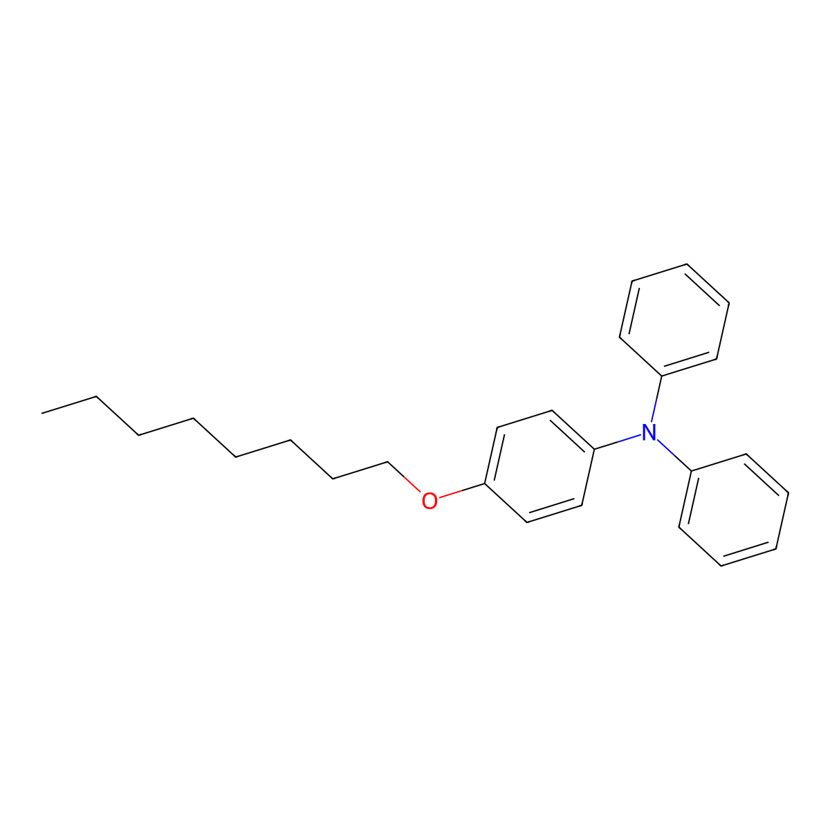 4-(octyloxy)-N,N-diphenylaniline molecular structure, CAS 374630-28-1
