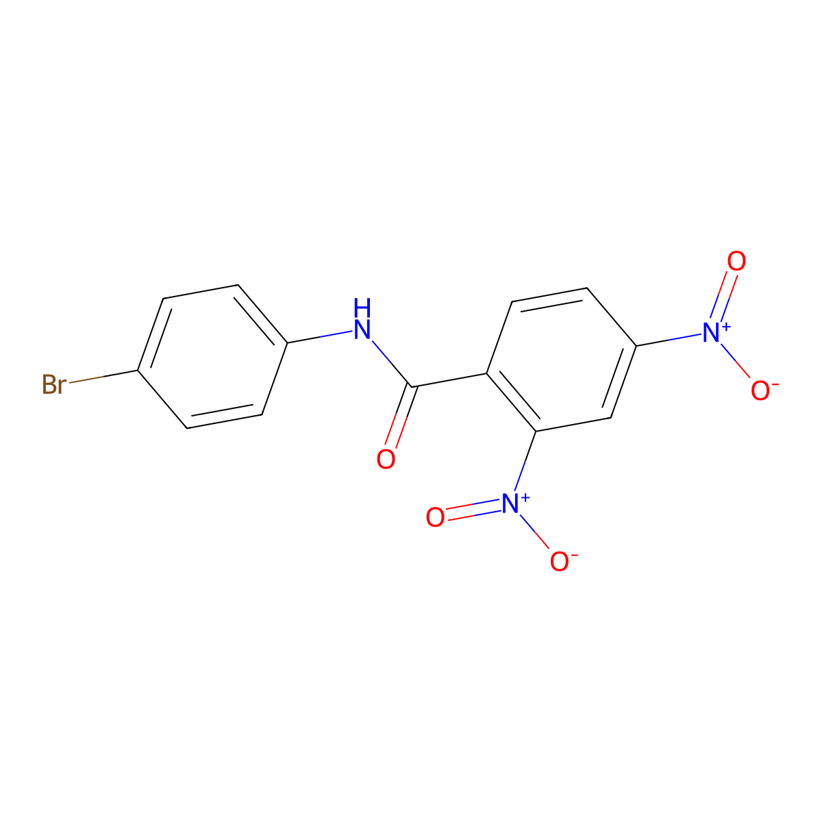 N-(4-bromophenyl)-2,4-dinitrobenzamide molecular structure, CAS 374632-09-4