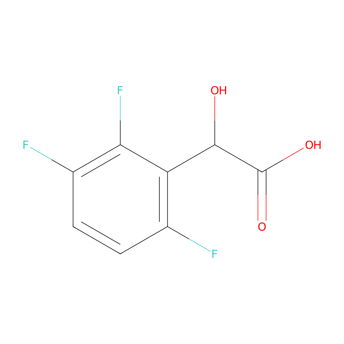 2,3,6-Trifluoromandelic acid molecular structure, CAS 374633-23-5