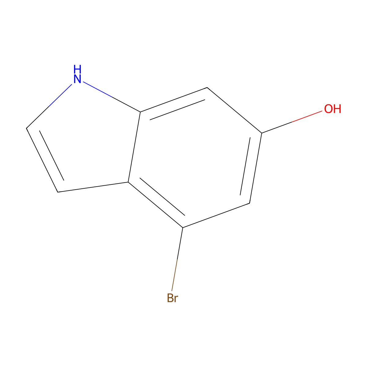 4-Bromo-1H-indol-6-ol molecular structure, CAS 374633-28-0