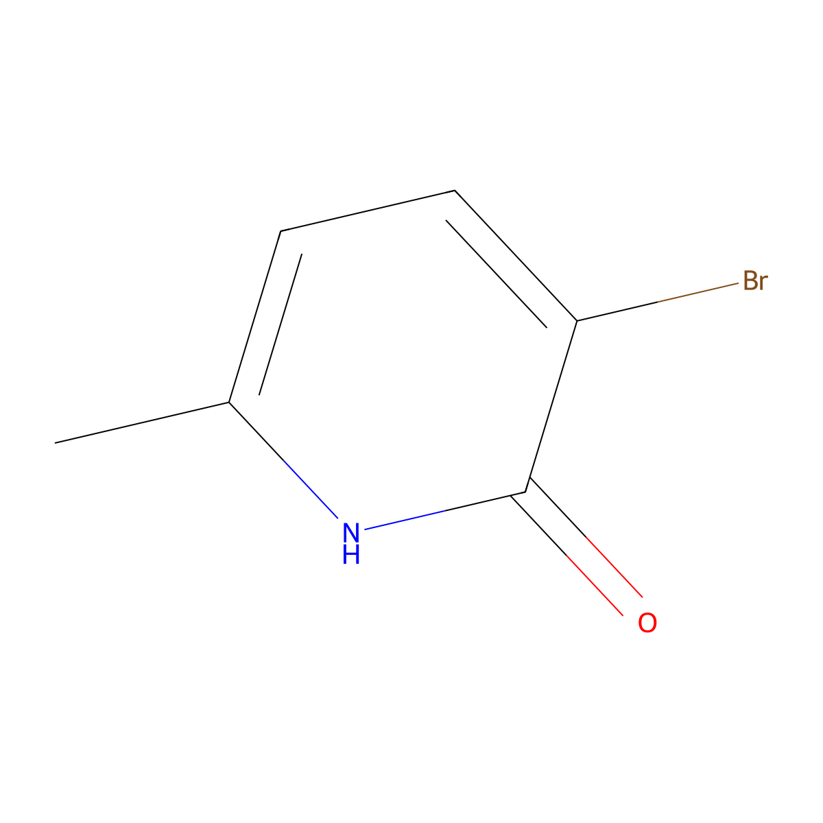 3-Bromo-6-methyl-pyridin-2-ol molecular structure, CAS 374633-33-7
