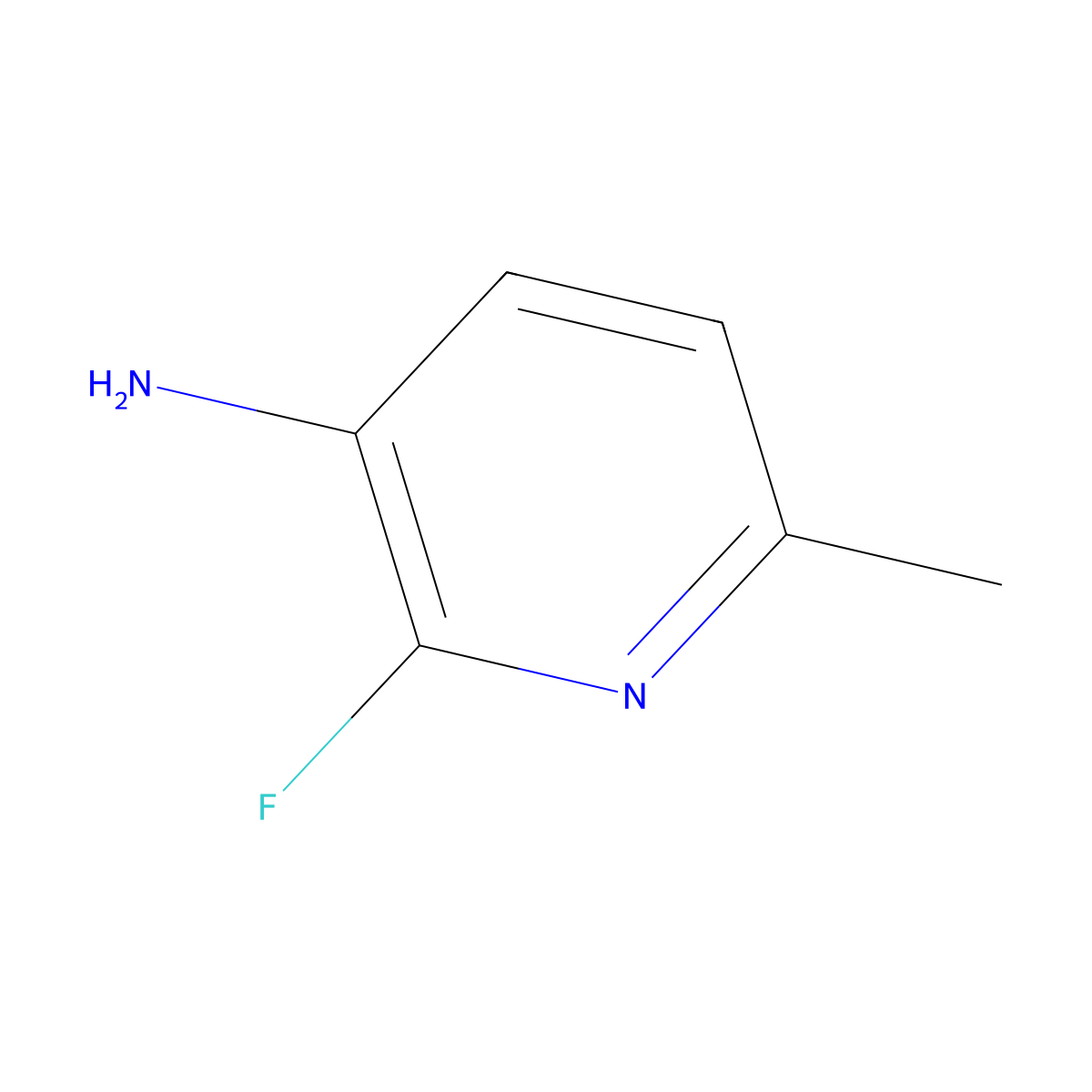 2-Fluoro-6-methylpyridin-3-amine molecular structure, CAS 374633-34-8