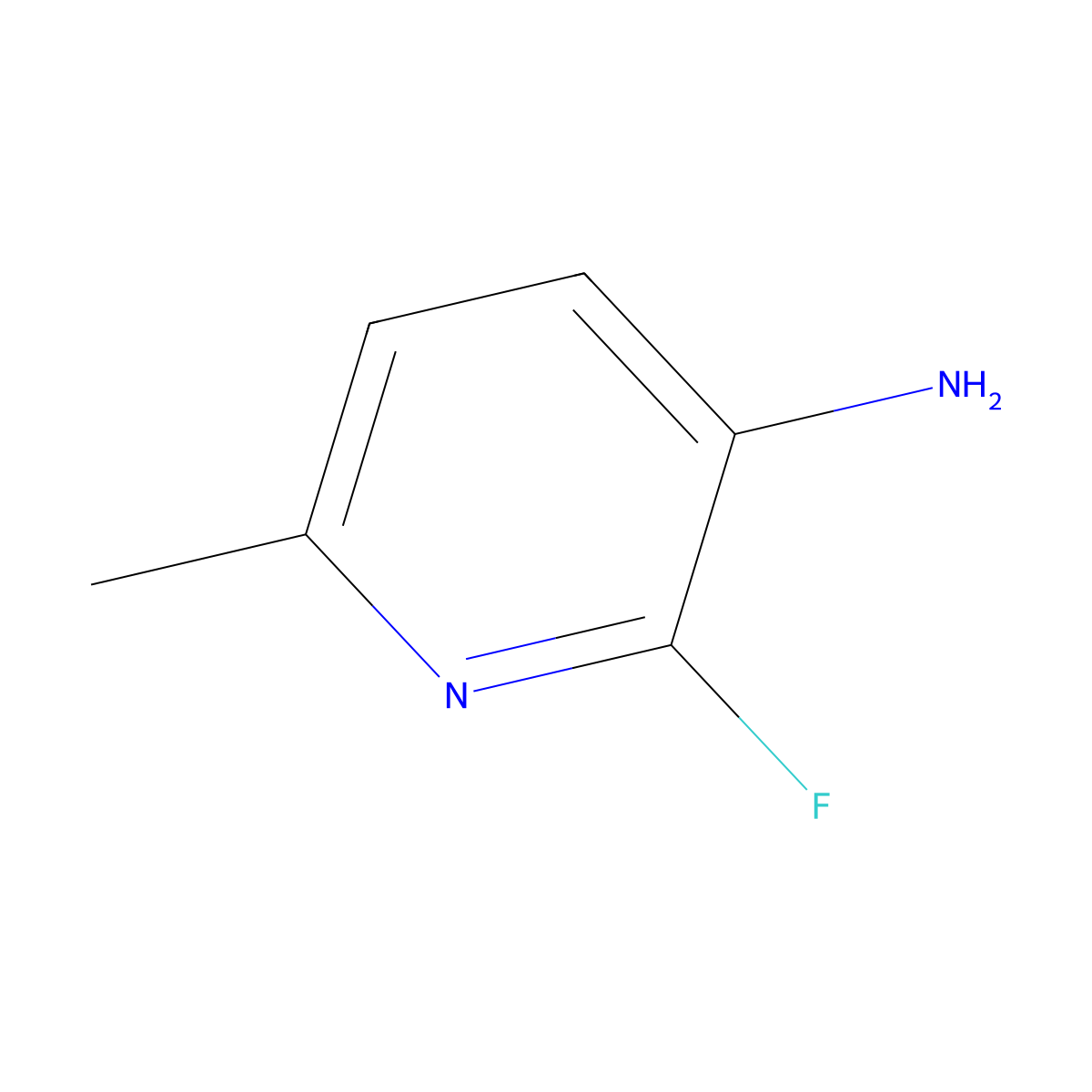 2-Fluoro-6-methylpyridin-3-amine molecular structure, CAS 374633-34-8