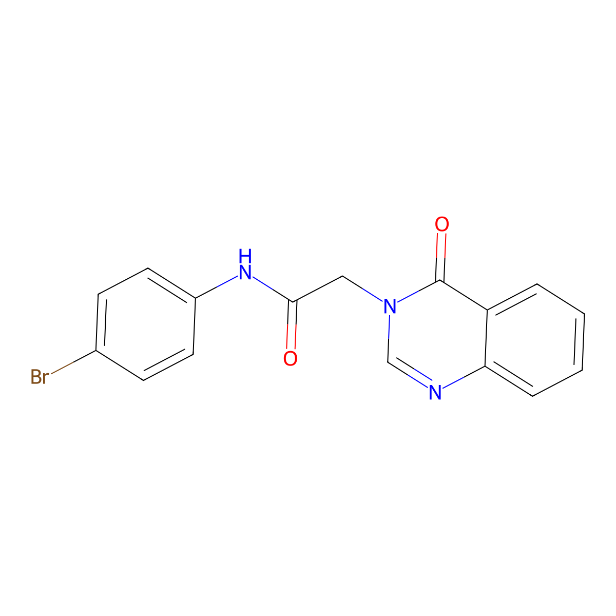 N-(4-bromophenyl)-2-(4-oxo-3(4H)-quinazolinyl)acetamide molecular structure, CAS 374636-47-2
