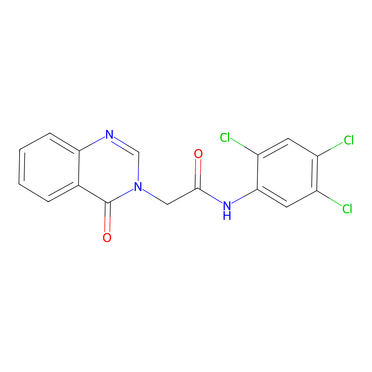 2-(4-oxoquinazolin-3-yl)-N-(2,4,5-trichlorophenyl)acetamide molecular structure, CAS 374636-68-7