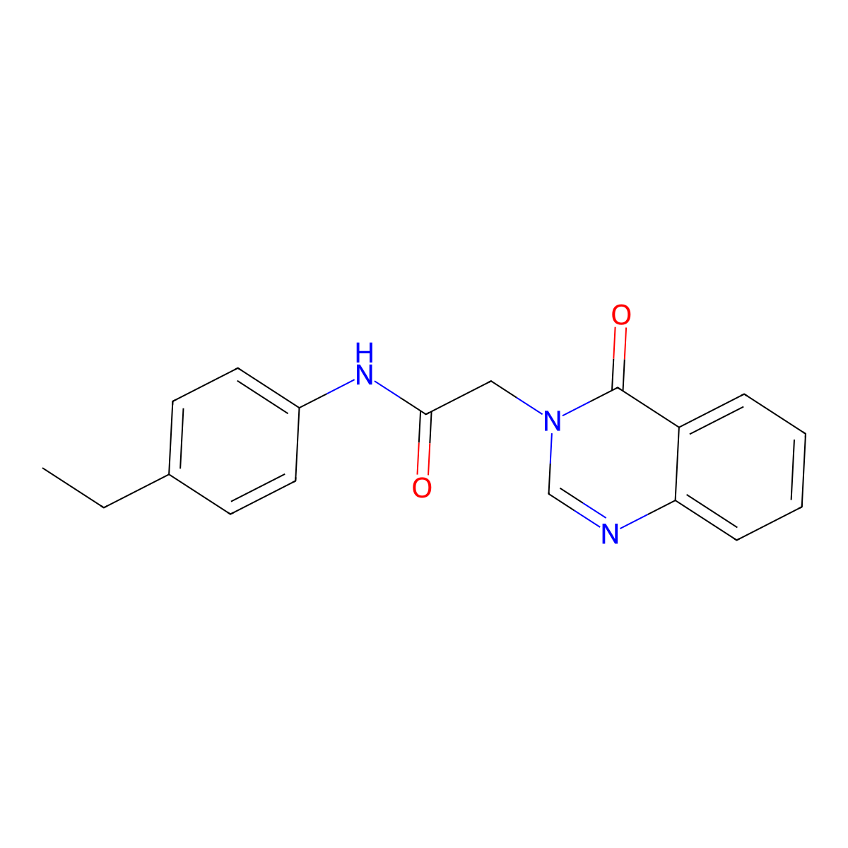 N-(4-ethylphenyl)-2-(4-oxoquinazolin-3-yl)acetamide molecular structure, CAS 374640-30-9