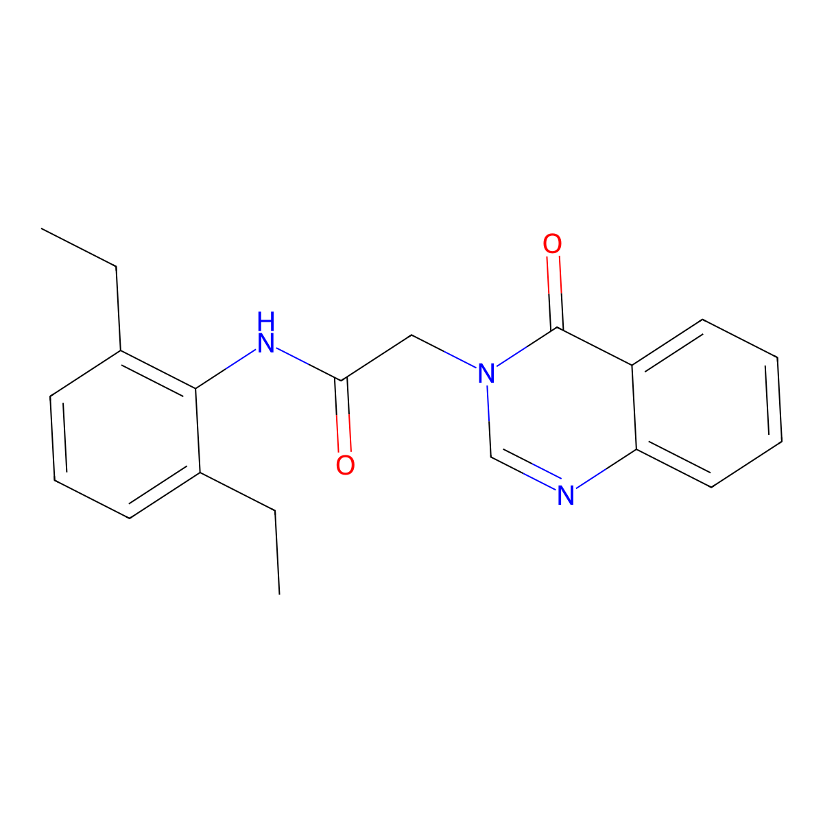 N-(2,6-diethylphenyl)-2-(4-oxo-3(4H)-quinazolinyl)acetamide molecular structure, CAS 374640-41-2