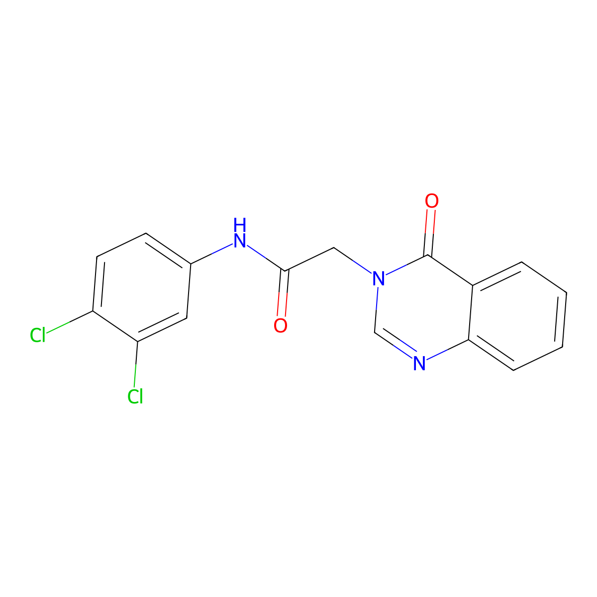 N-(3,4-dichlorophenyl)-2-(4-oxoquinazolin-3(4H)-yl)acetamide molecular structure, CAS 374640-51-4