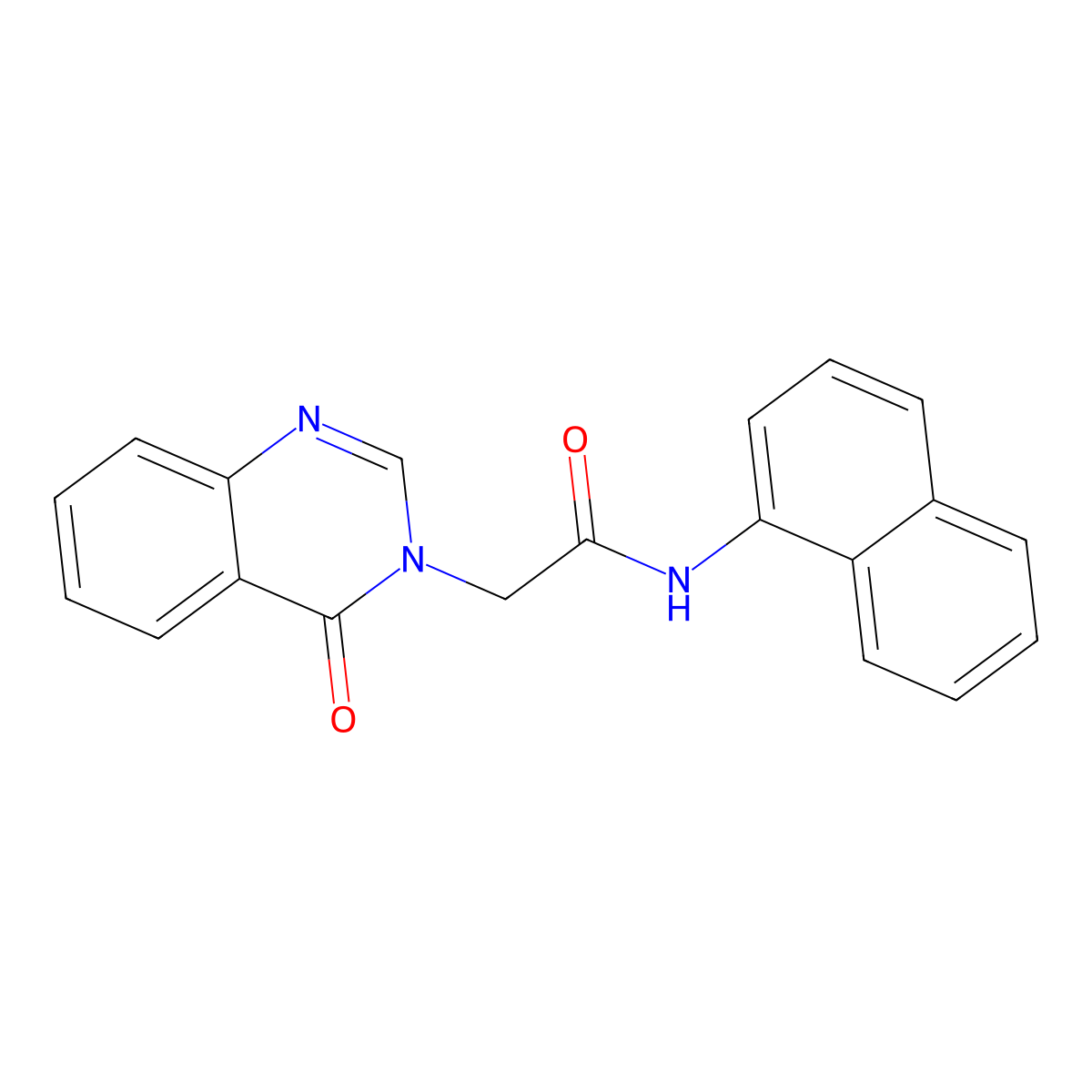 N-naphthalen-1-yl-2-(4-oxoquinazolin-3-yl)acetamide molecular structure, CAS 374640-57-0