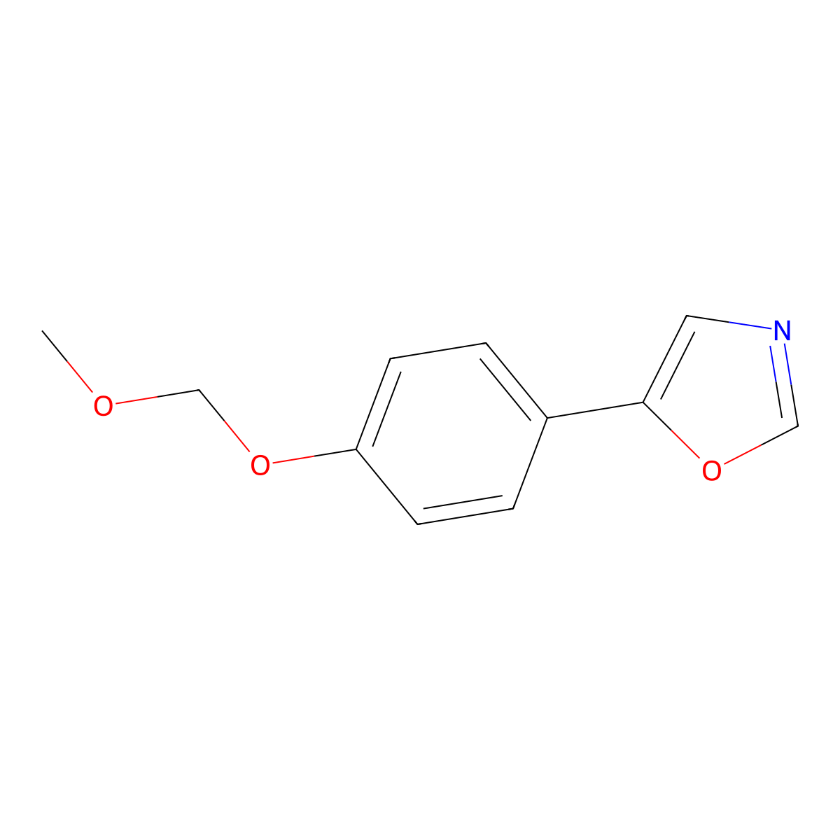 5-(4-(Methoxymethoxy)phenyl)oxazole molecular structure, CAS 374641-43-7