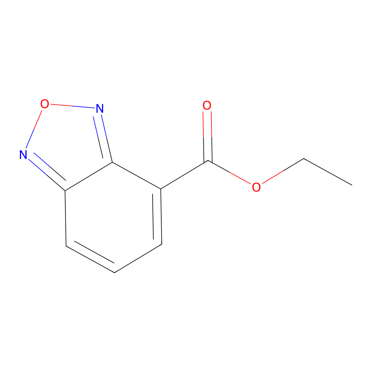 Ethyl 2,1,3-benzoxadiazole-4-carboxylate molecular structure, CAS 37466-85-6