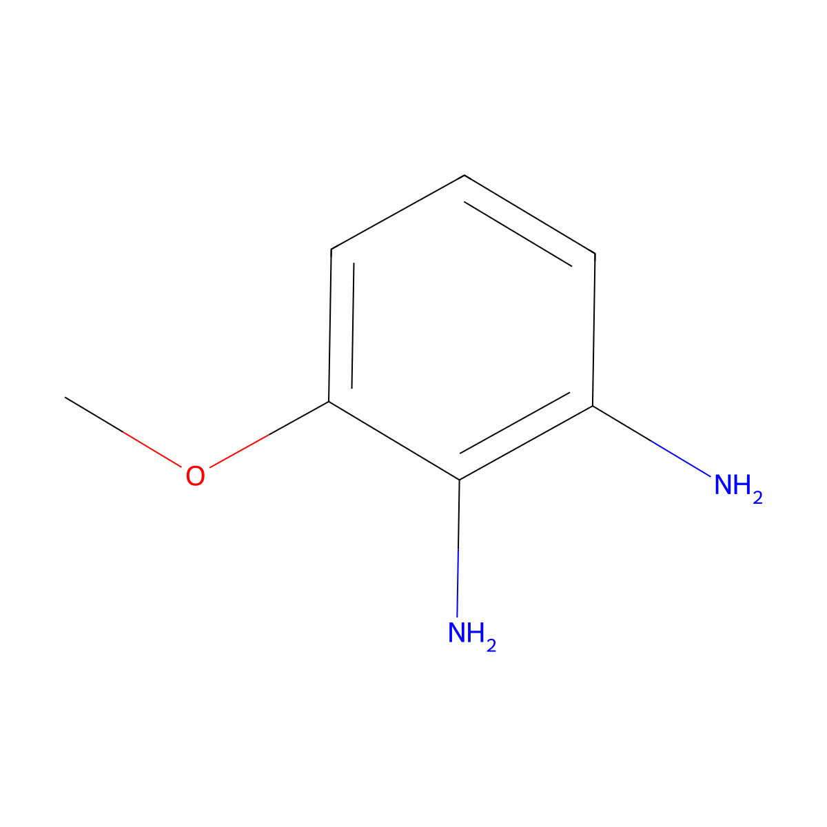 3-Methoxybenzene-1,2-diamine molecular structure, CAS 37466-89-0