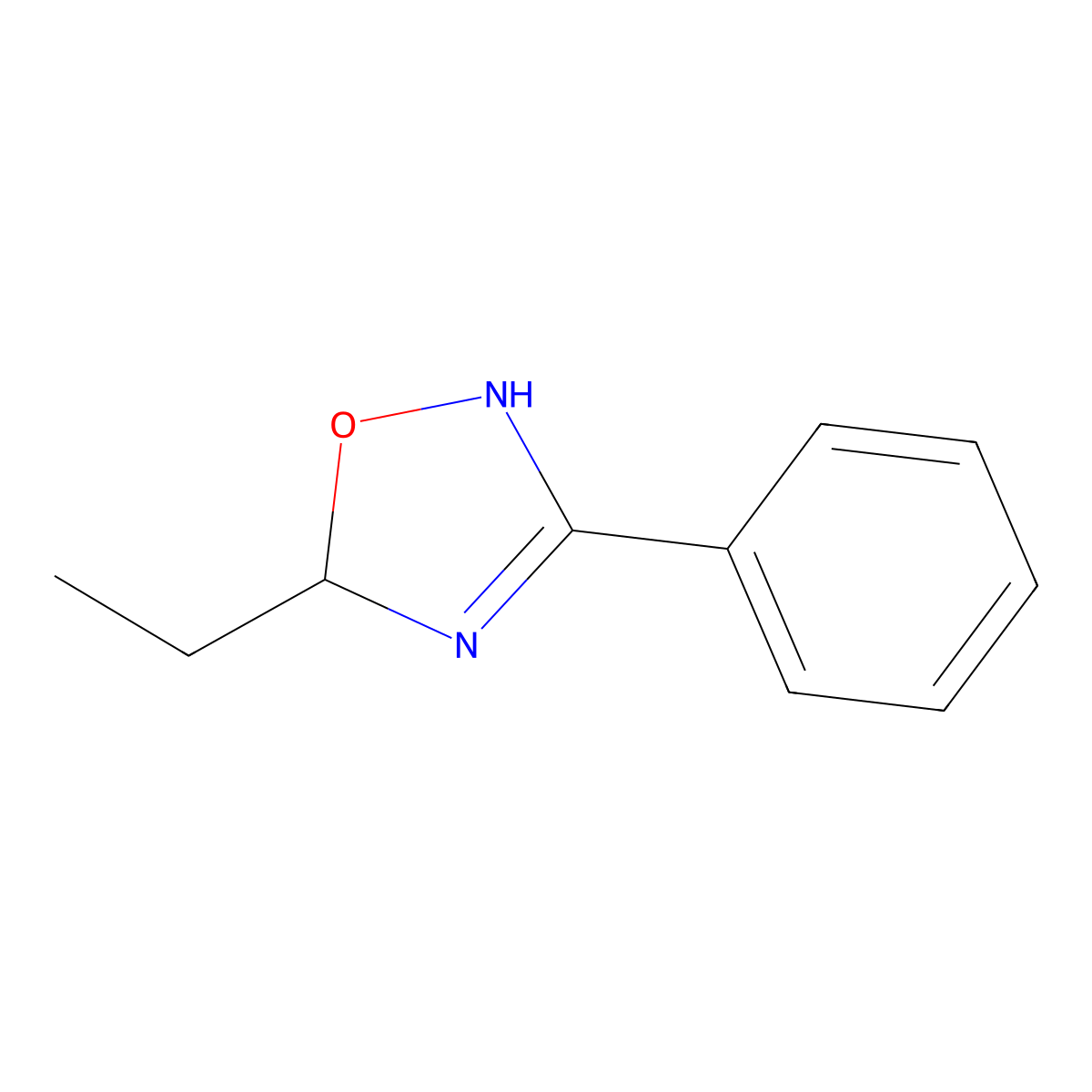 5-Ethyl-3-phenyl-2,5-dihydro-1,2,4-oxadiazole molecular structure, CAS 37467-27-9