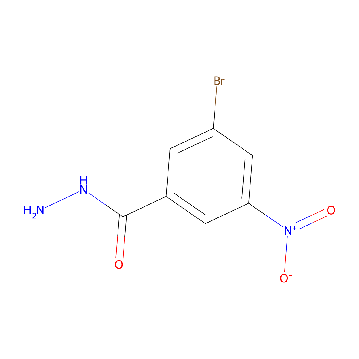 3-Bromo-5-nitrobenzohydrazide molecular structure, CAS 374671-07-5
