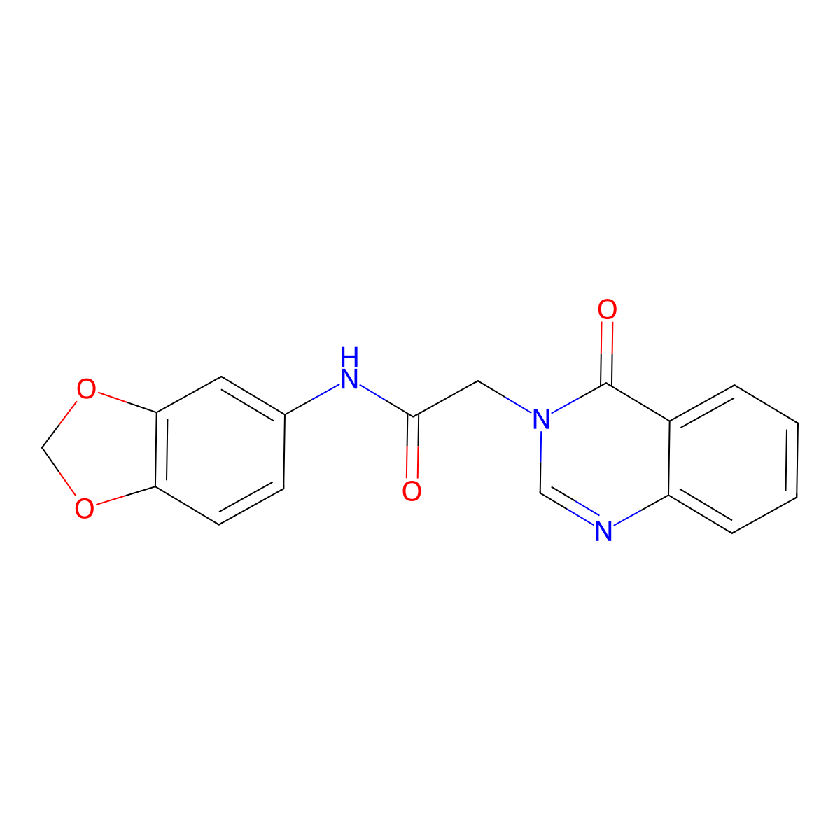 N-(1,3-benzodioxol-5-yl)-2-(4-oxoquinazolin-3(4H)-yl)acetamide molecular structure, CAS 374678-80-5