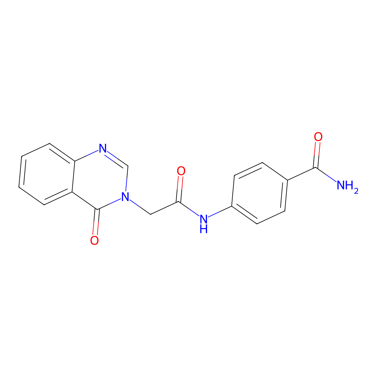 4-{[(4-oxo-3(4H)-quinazolinyl)acetyl]amino}benzamide molecular structure, CAS 374678-85-0