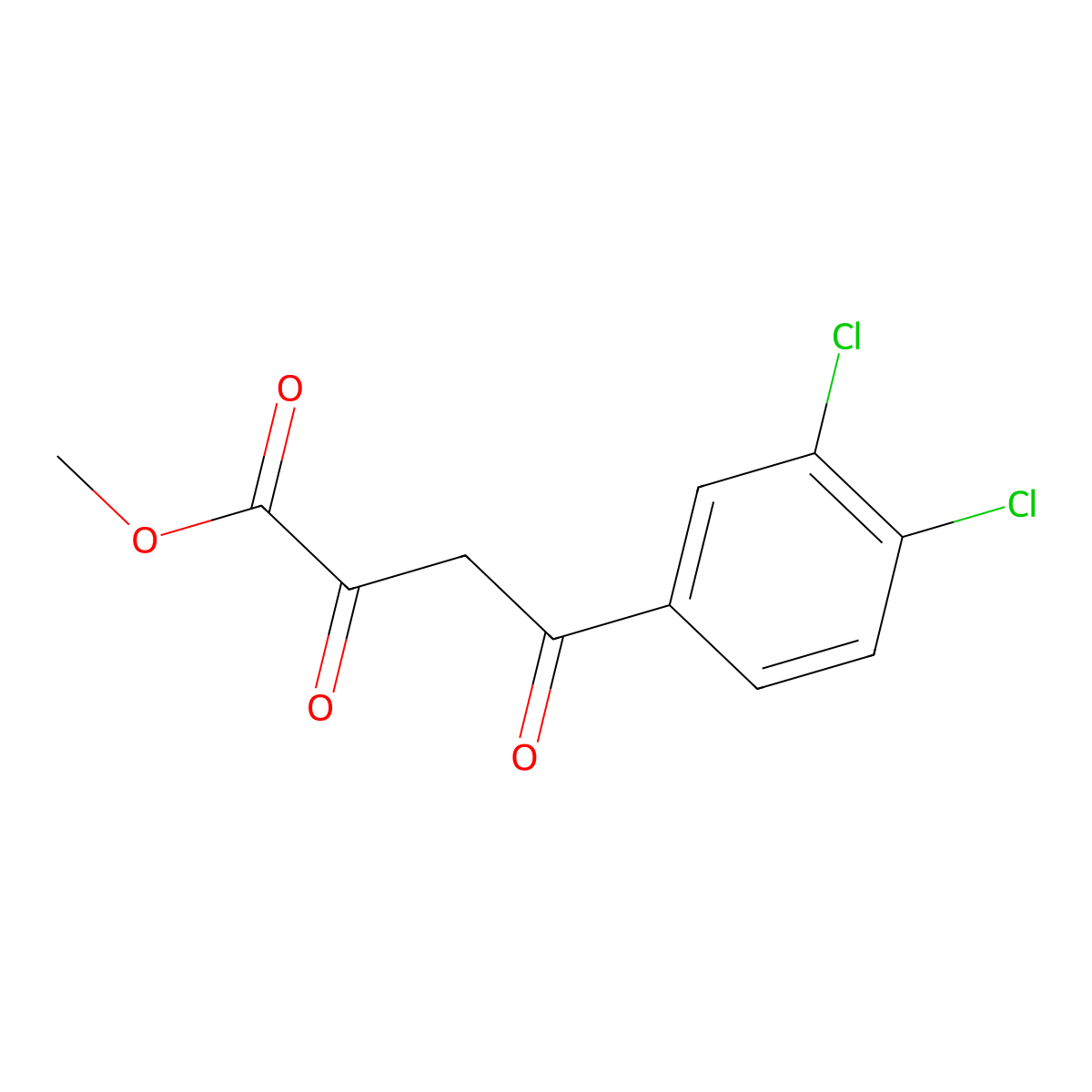 Methyl 4-(3,4-dichlorophenyl)-2,4-dioxobutanoate molecular structure, CAS 374679-63-7