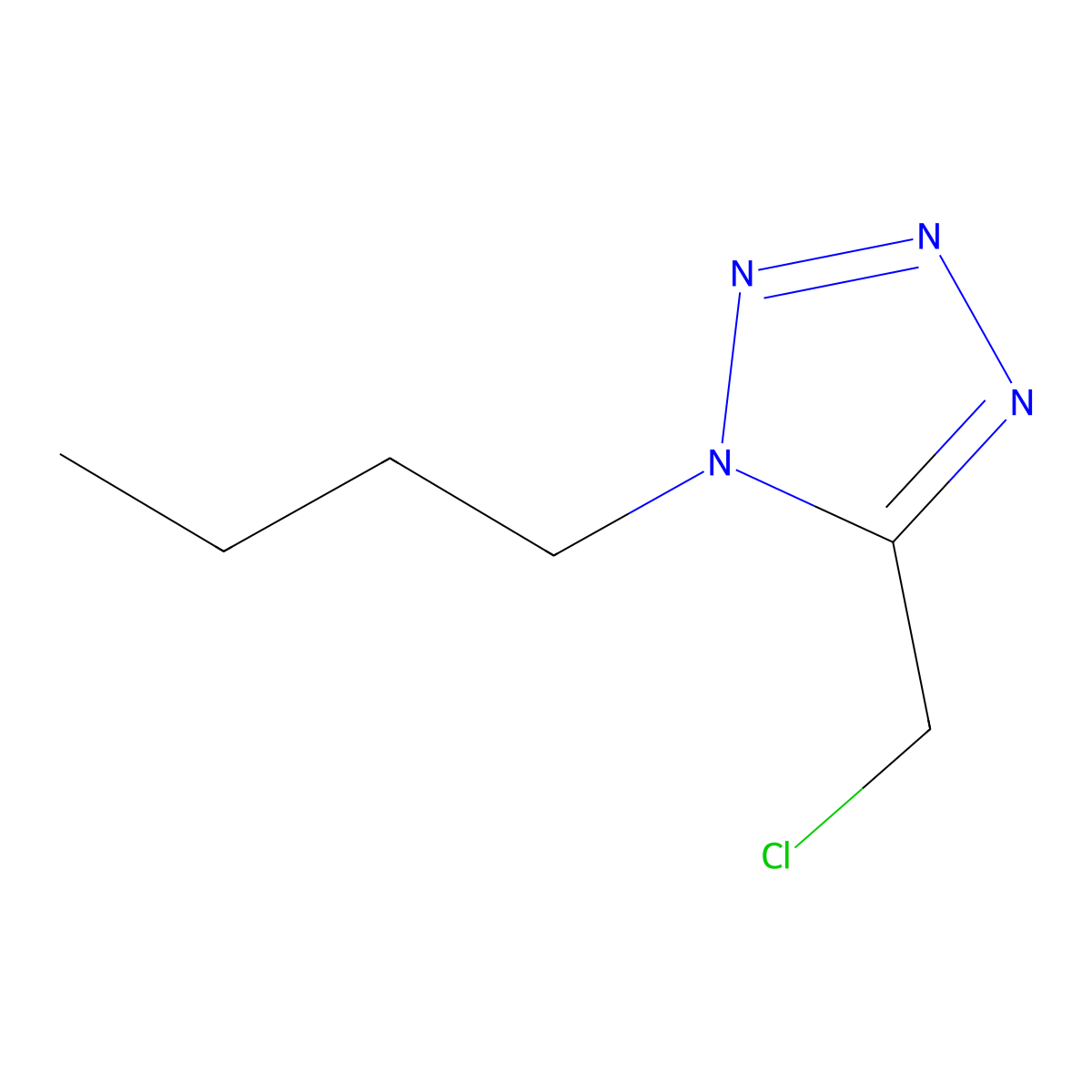 1-butyl-5-(chloromethyl)-1H-tetrazole molecular structure, CAS 37468-43-2