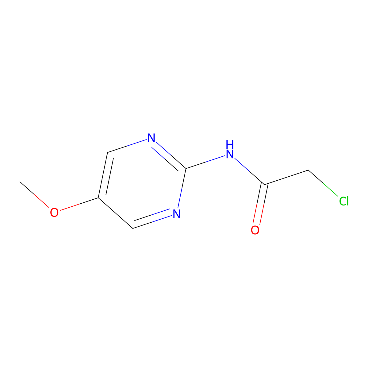 2-chloro-N-(5-methoxypyrimidin-2-yl)acetamide molecular structure, CAS 374684-44-3