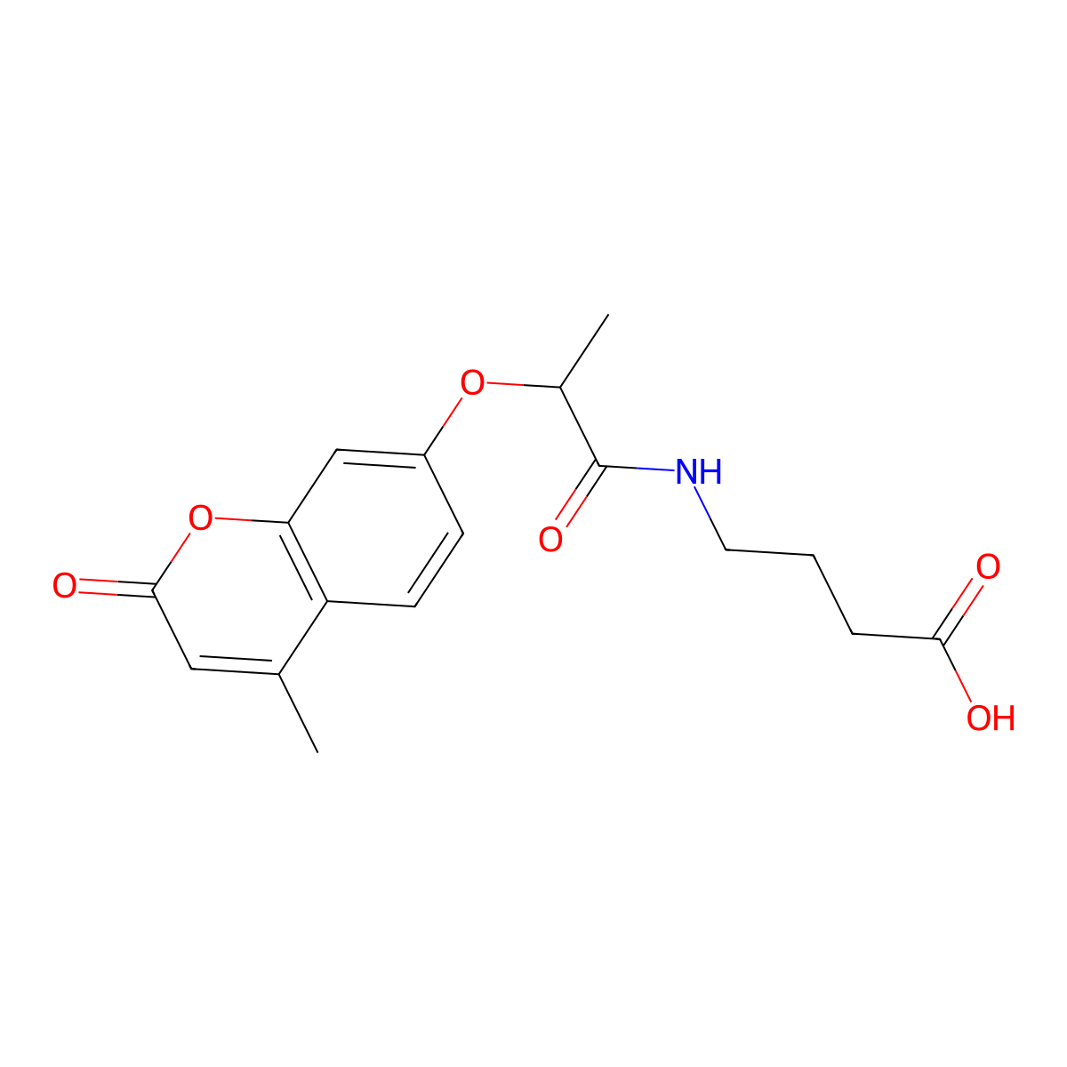 4-({2-[(4-methyl-2-oxo-2H-chromen-7-yl)oxy]propanoyl}amino)butanoic acid molecular structure, CAS 374699-33-9