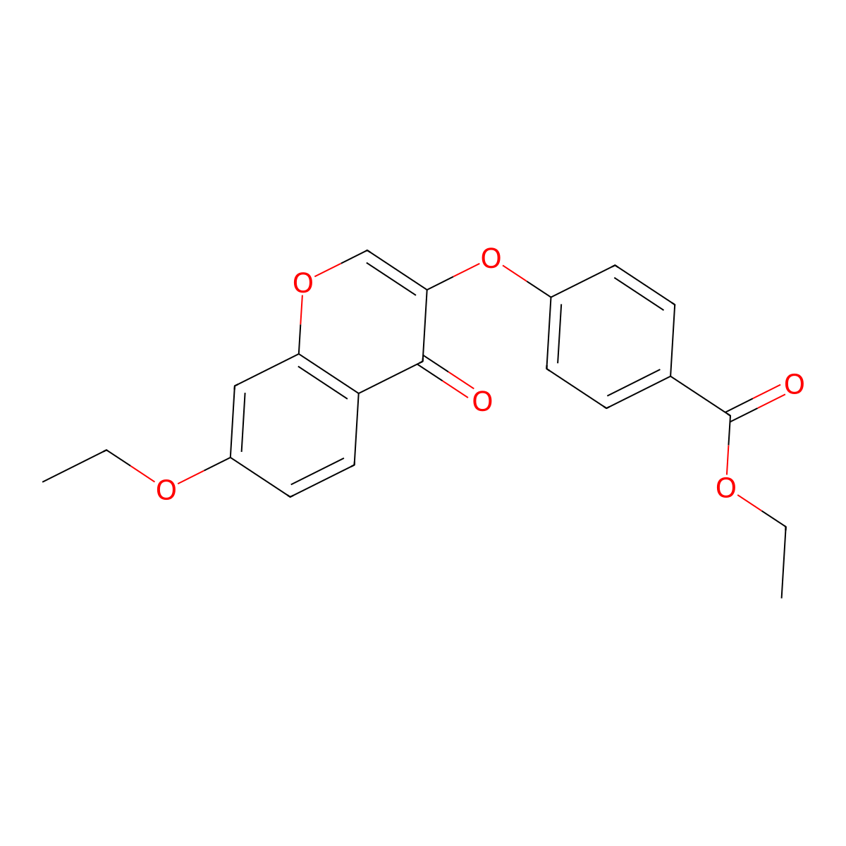 ethyl 4-[(7-ethoxy-4-oxo-4H-chromen-3-yl)oxy]benzoate molecular structure, CAS 374699-49-7