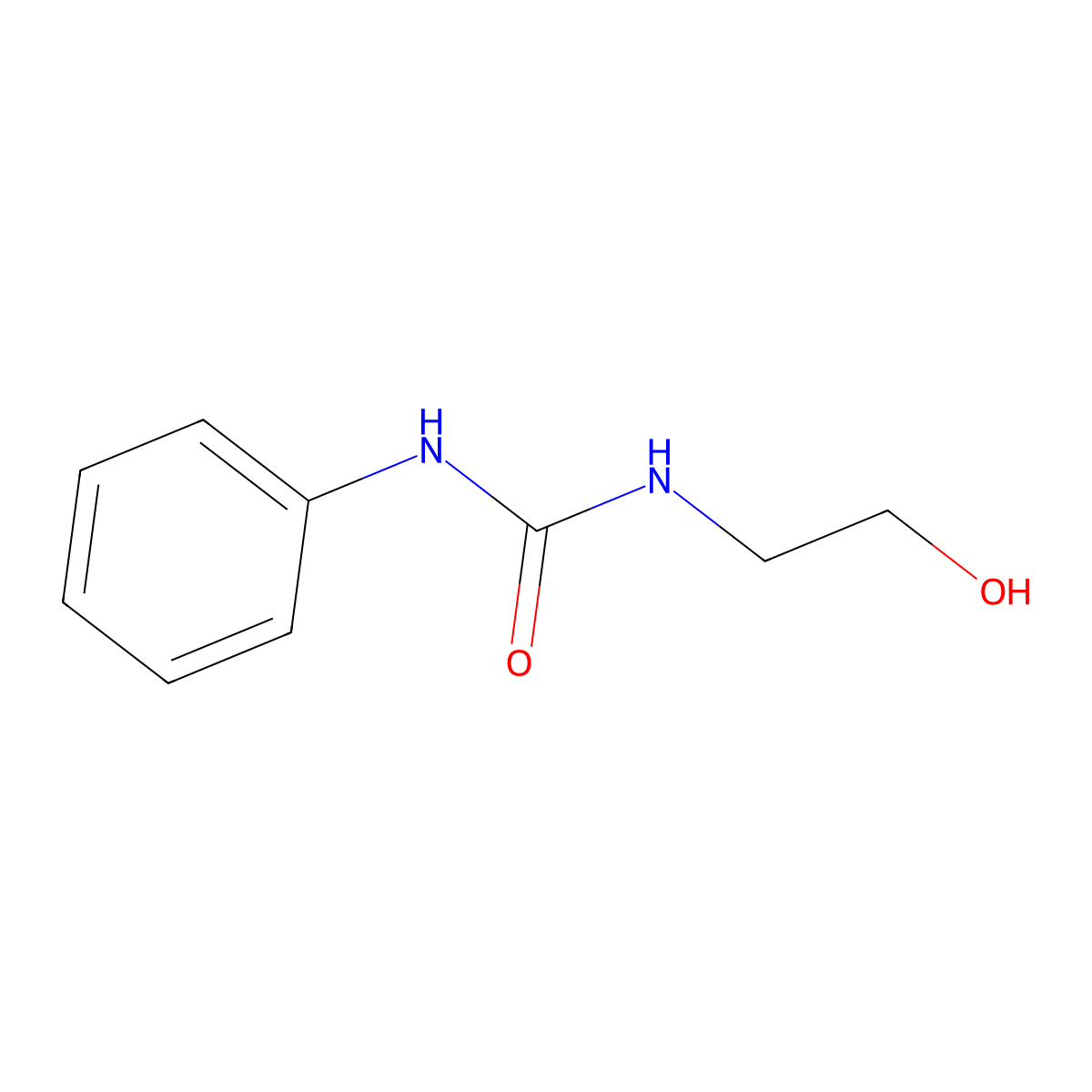 1-(2-Hydroxyethyl)-3-phenylurea molecular structure, CAS 3747-47-5