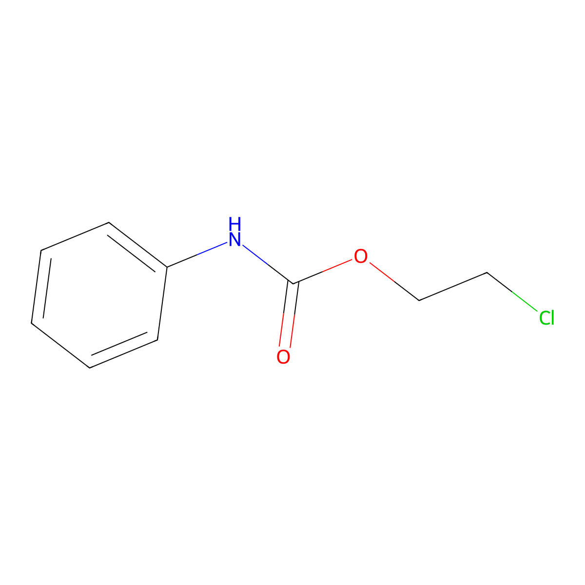 2-chloroethyl N-phenylcarbamate molecular structure, CAS 3747-48-6
