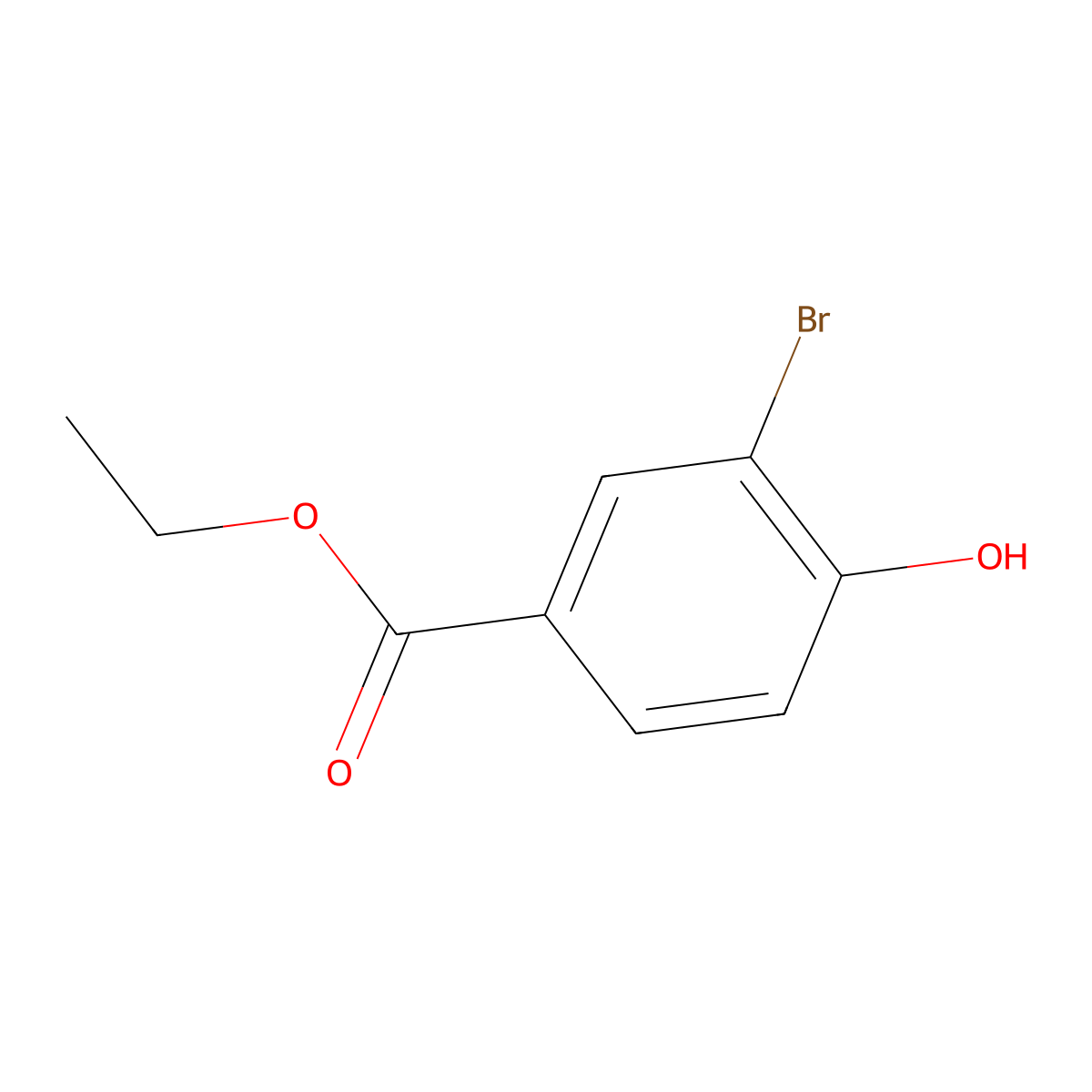 Ethyl 3-bromo-4-hydroxybenzoate molecular structure, CAS 37470-58-9
