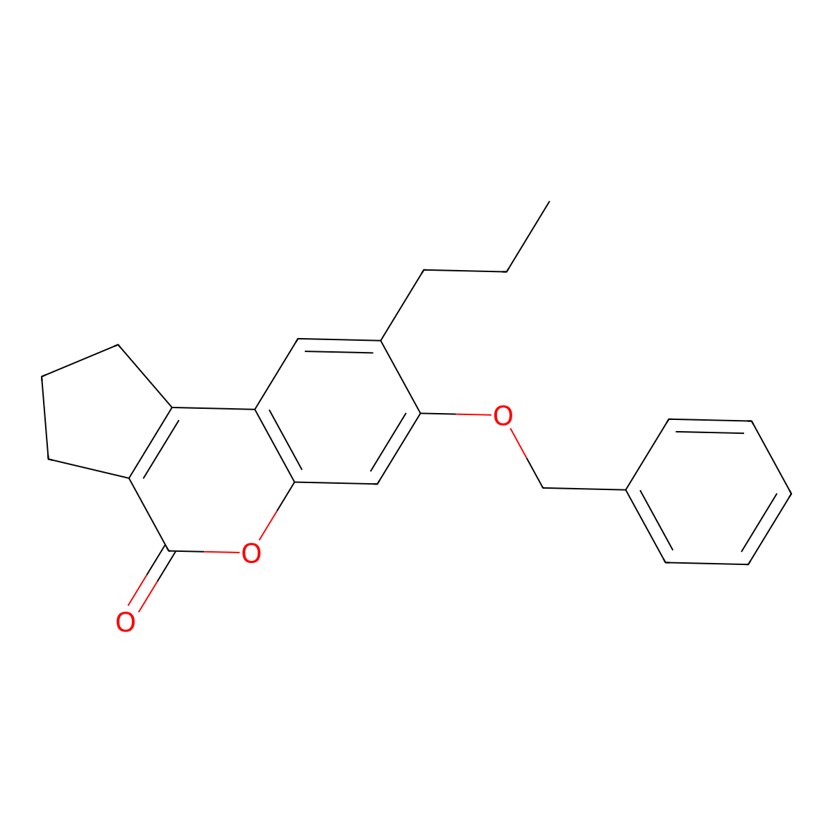 7-(benzyloxy)-8-propyl-2,3-dihydrocyclopenta[c]chromen-4(1H)-one molecular structure, CAS 374701-63-0