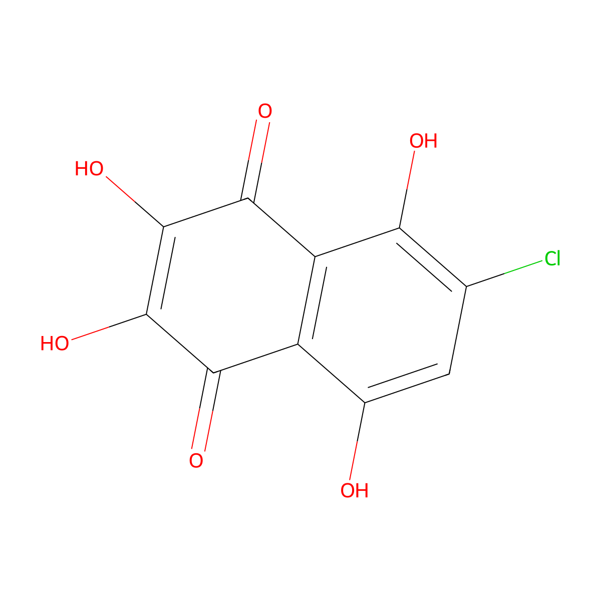 6-Chloro-2,3,5,8-tetrahydroxynaphthalene-1,4-dione molecular structure, CAS 374702-06-4