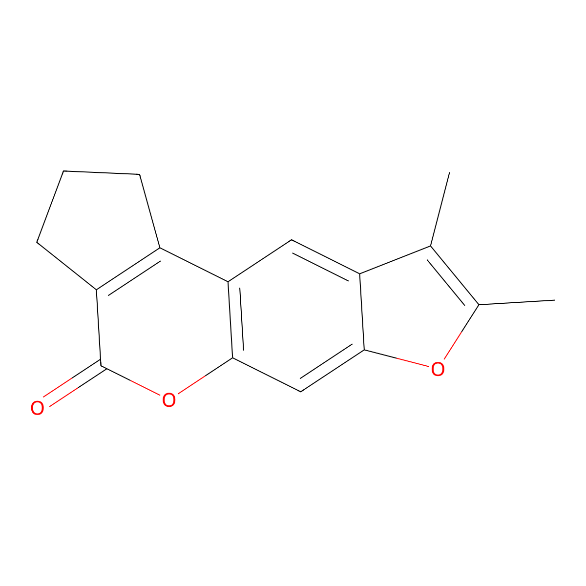 8,9-dimethyl-2,3-dihydrocyclopenta[c]furo[3,2-g]chromen-4(1H)-one molecular structure, CAS 374702-15-5