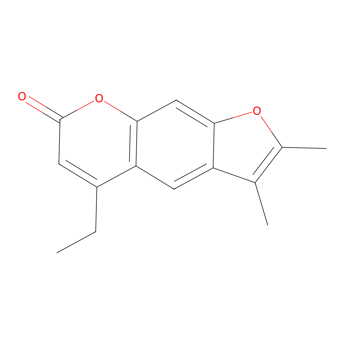 5-ethyl-2,3-dimethyl-7H-furo[3,2-g]chromen-7-one molecular structure, CAS 374703-05-6