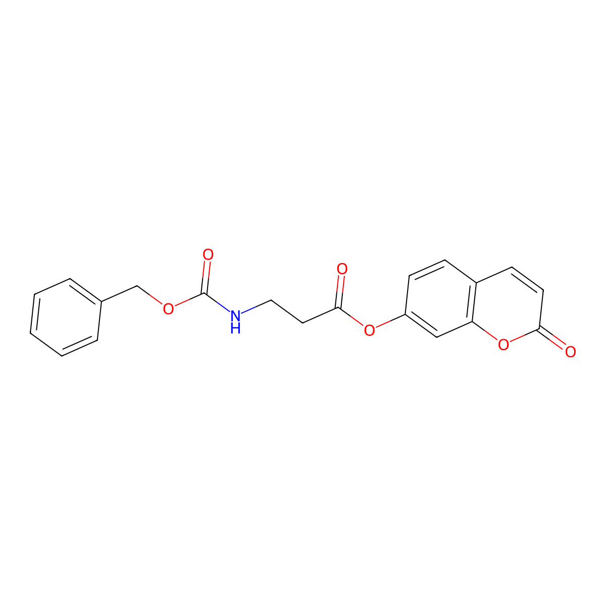 2-oxo-2H-chromen-7-yl N-[(benzyloxy)carbonyl]-beta-alaninate molecular structure, CAS 374703-62-5