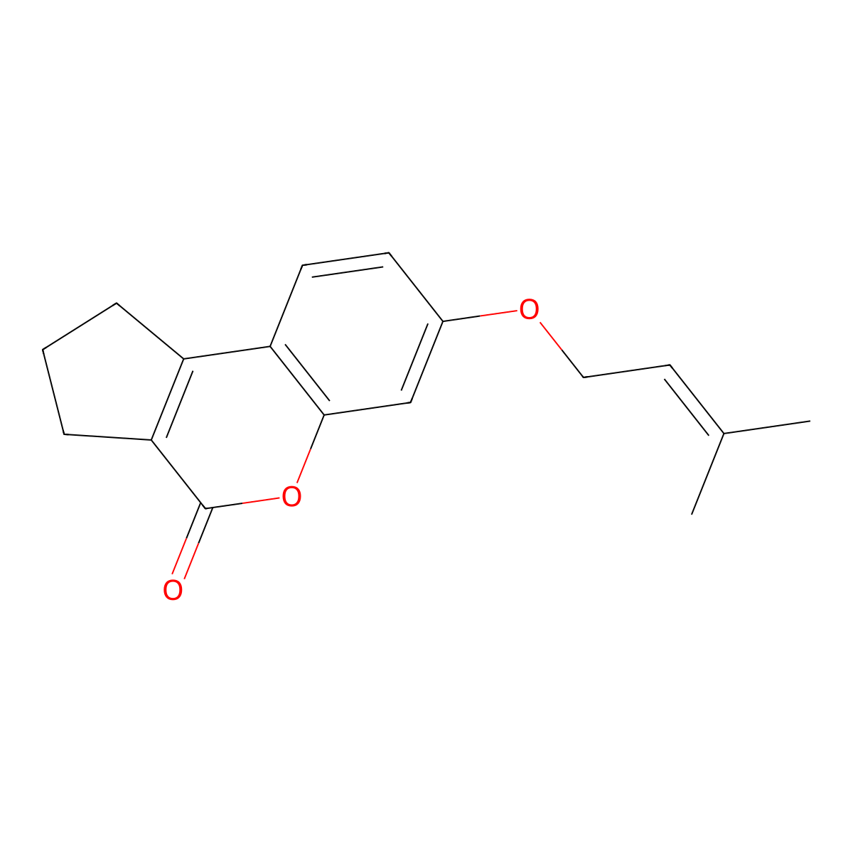 7-[(3-methylbut-2-enyl)oxy]-2,3-dihydrocyclopenta[c]chromen-4(1H)-one molecular structure, CAS 374703-73-8