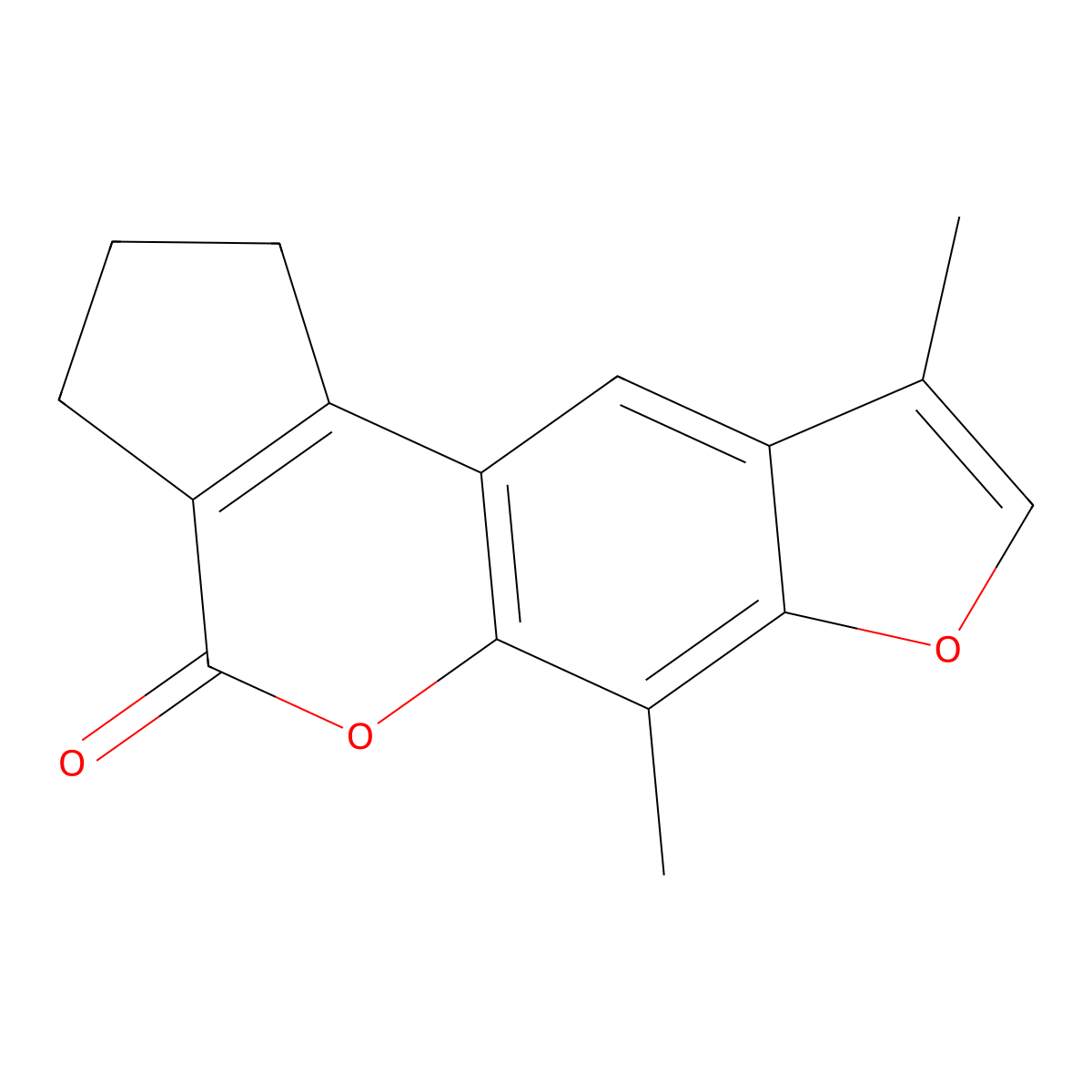 6,9-dimethyl-2,3-dihydrocyclopenta[c]furo[3,2-g]chromen-4(1H)-one molecular structure, CAS 374703-87-4