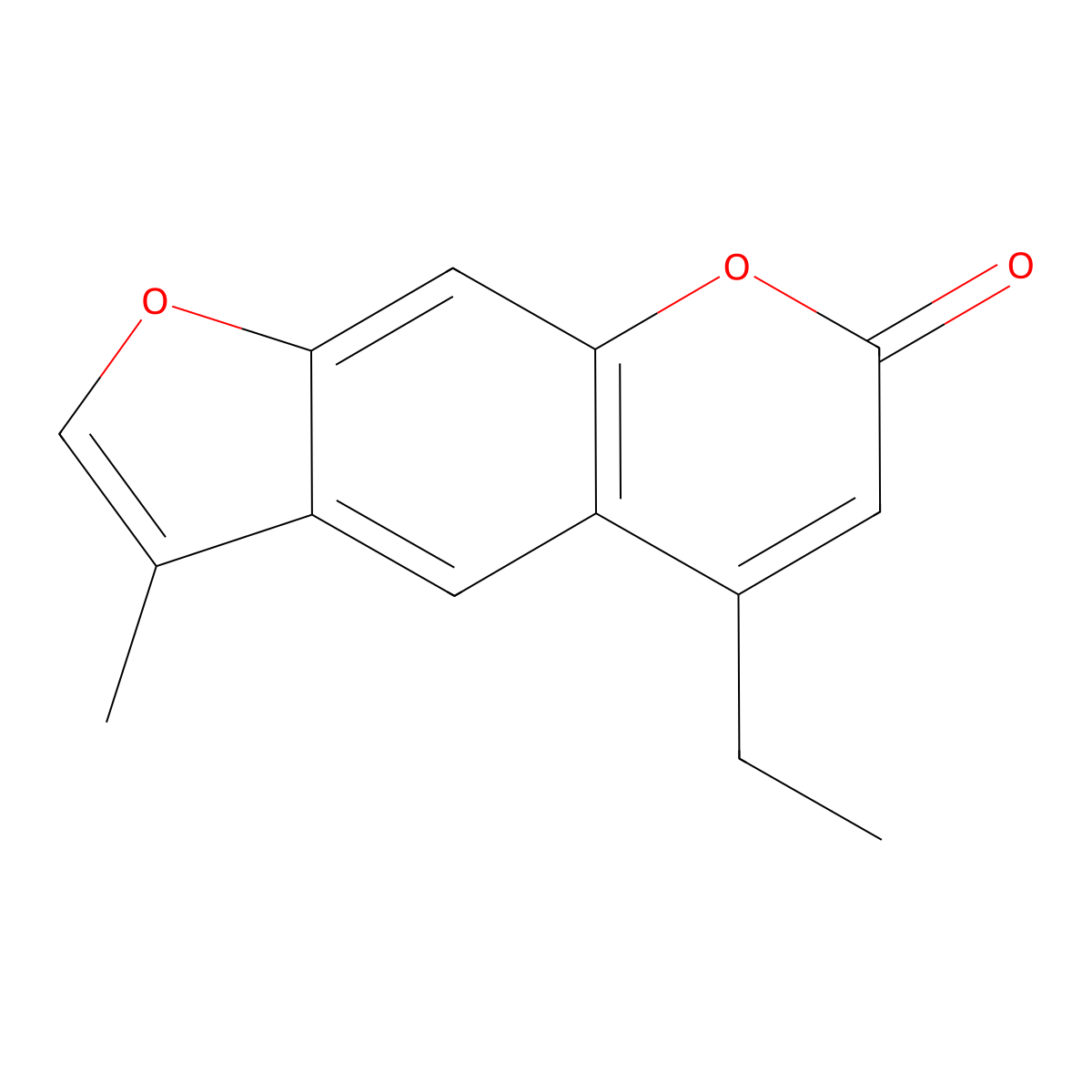 5-ethyl-3-methyl-7H-furo[3,2-g]chromen-7-one molecular structure, CAS 374704-05-9