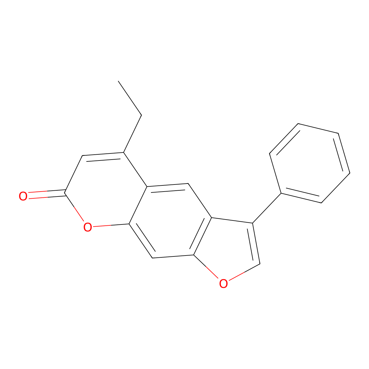 5-ethyl-3-phenyl-7H-furo[3,2-g]chromen-7-one molecular structure, CAS 374704-28-6